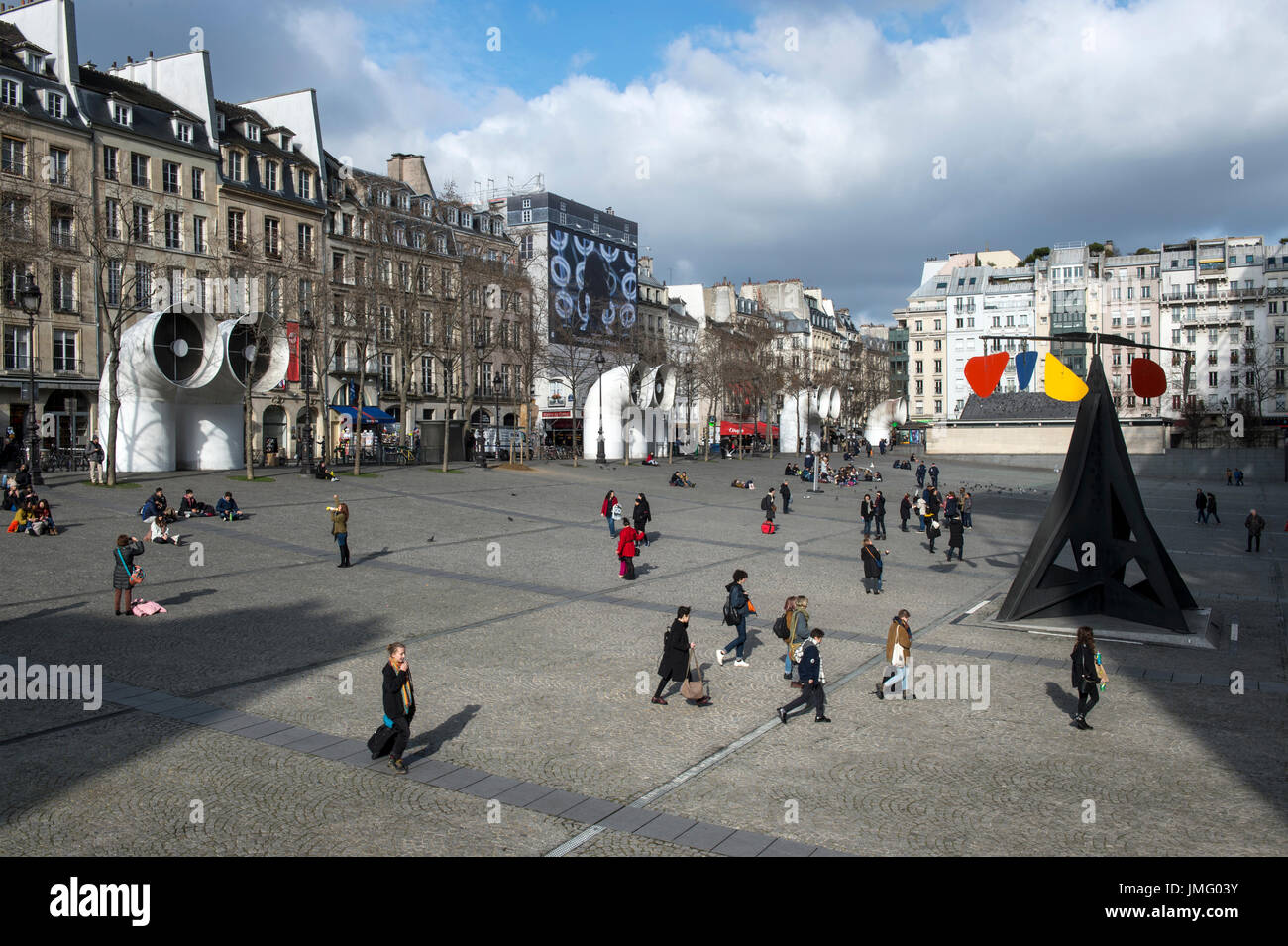 Europa, Frankreich, Paris, Centre GEORGES POMPIDOU SQUARE Stockfoto