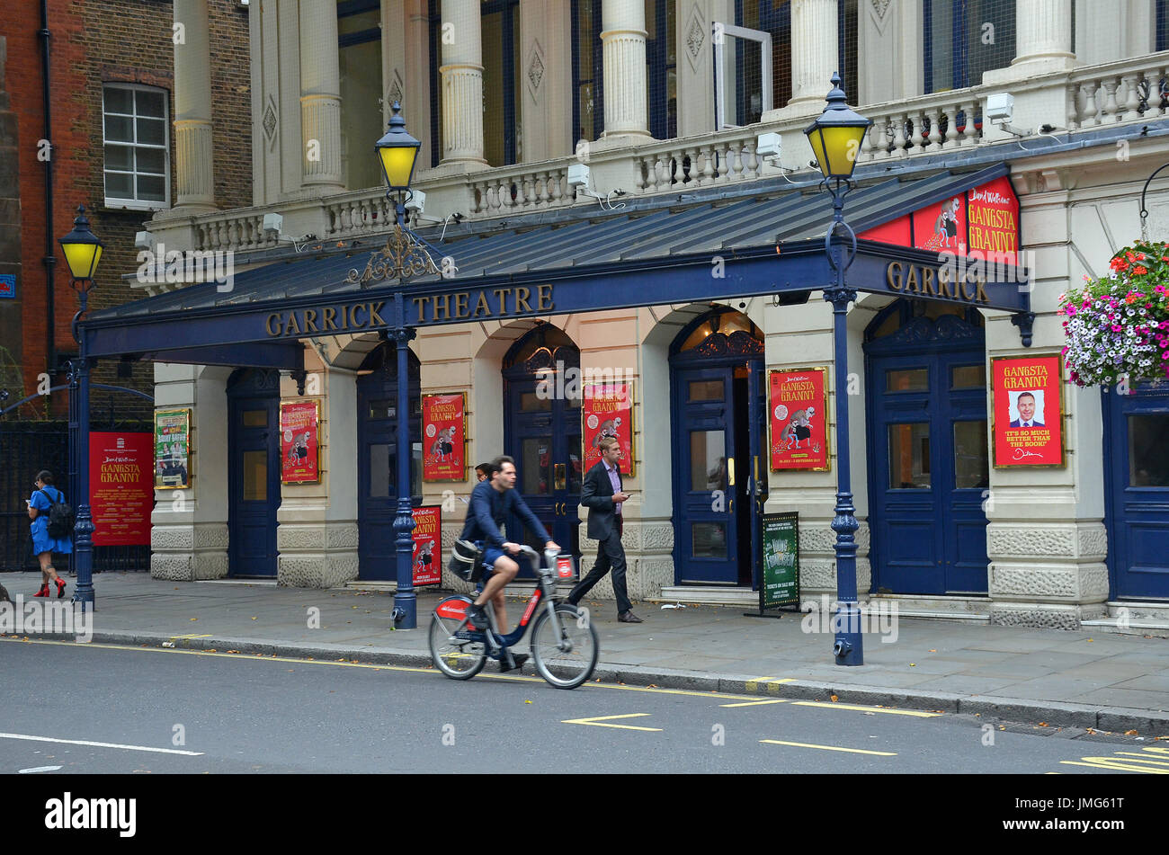 London, UK, spielen 26.07.2017 David Walliams Gangsta Oma öffnet am Garrick Theatre in Charing X Straße im West End. Stockfoto