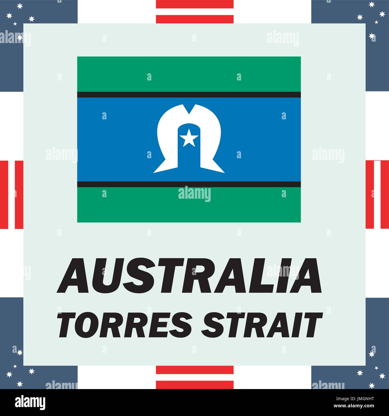 Offiziellen staatlichen Elemente der Australien - Torres-Strait Stock Vektor