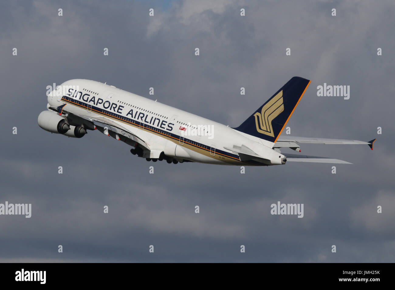 SINGAPUR-A380 Stockfoto