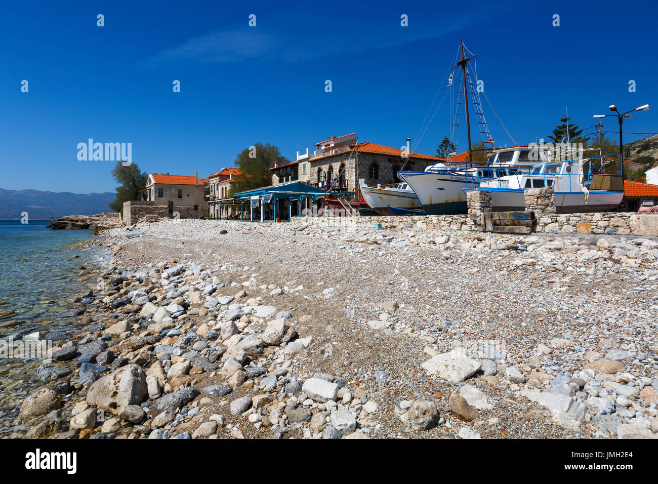 Hafen von Pythagorion auf der Insel Samos, Griechenland. Stockfoto