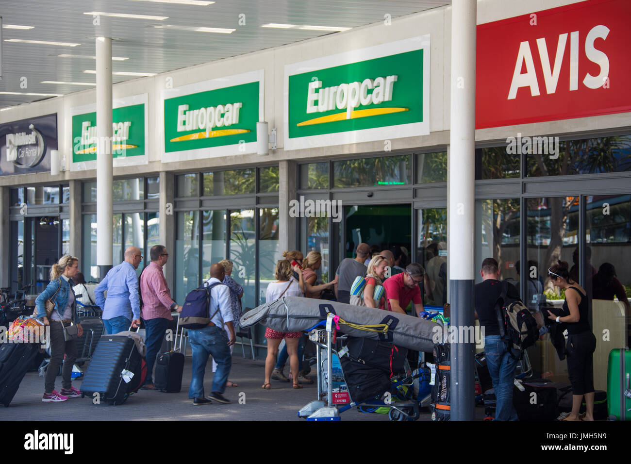 Autovermietungen am Flughafen Cape Town, Cape Town, Südafrika Stockfoto