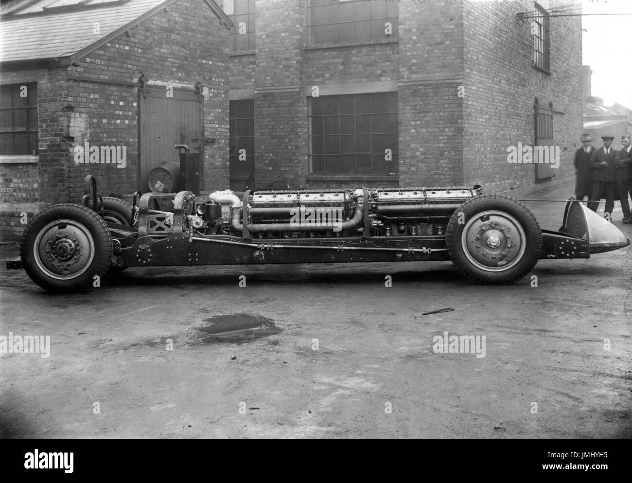 Silber Bullett Land Speed Record-Auto Chassis im Werk in Wolverhampton Stockfoto