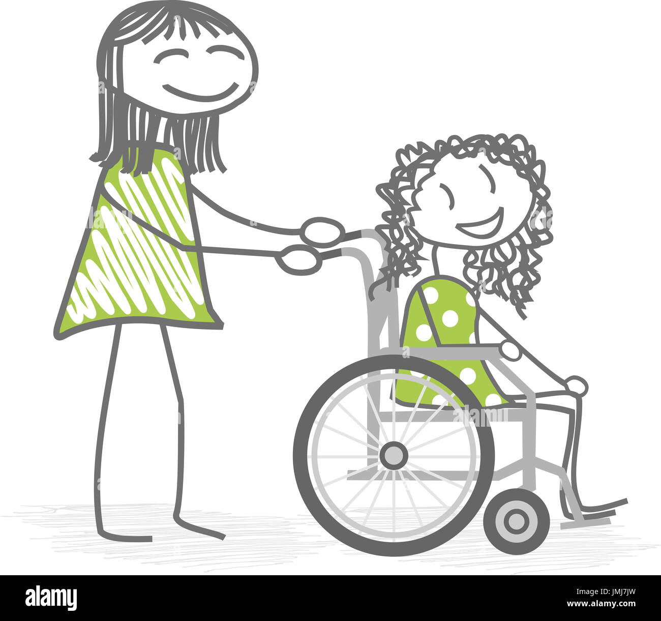Kind Im Rollstuhl Zeichnung