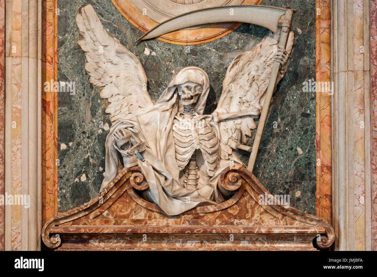 Memento Mori - Denkmal an Kardinal Cinzio Aldobrandini Stockfoto