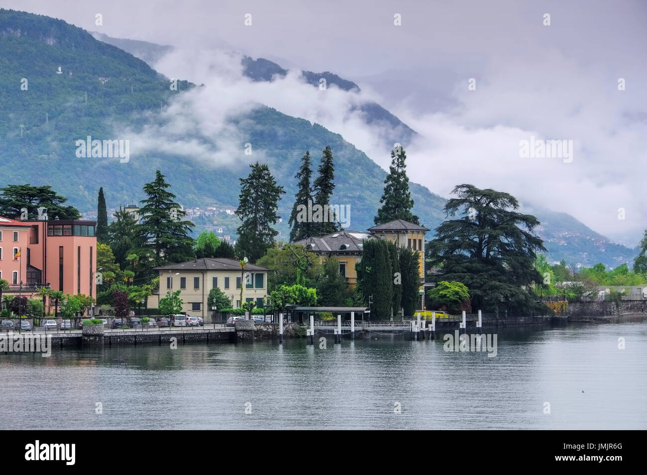 Dongo am Comer See, Lombardei in Italien Stockfoto