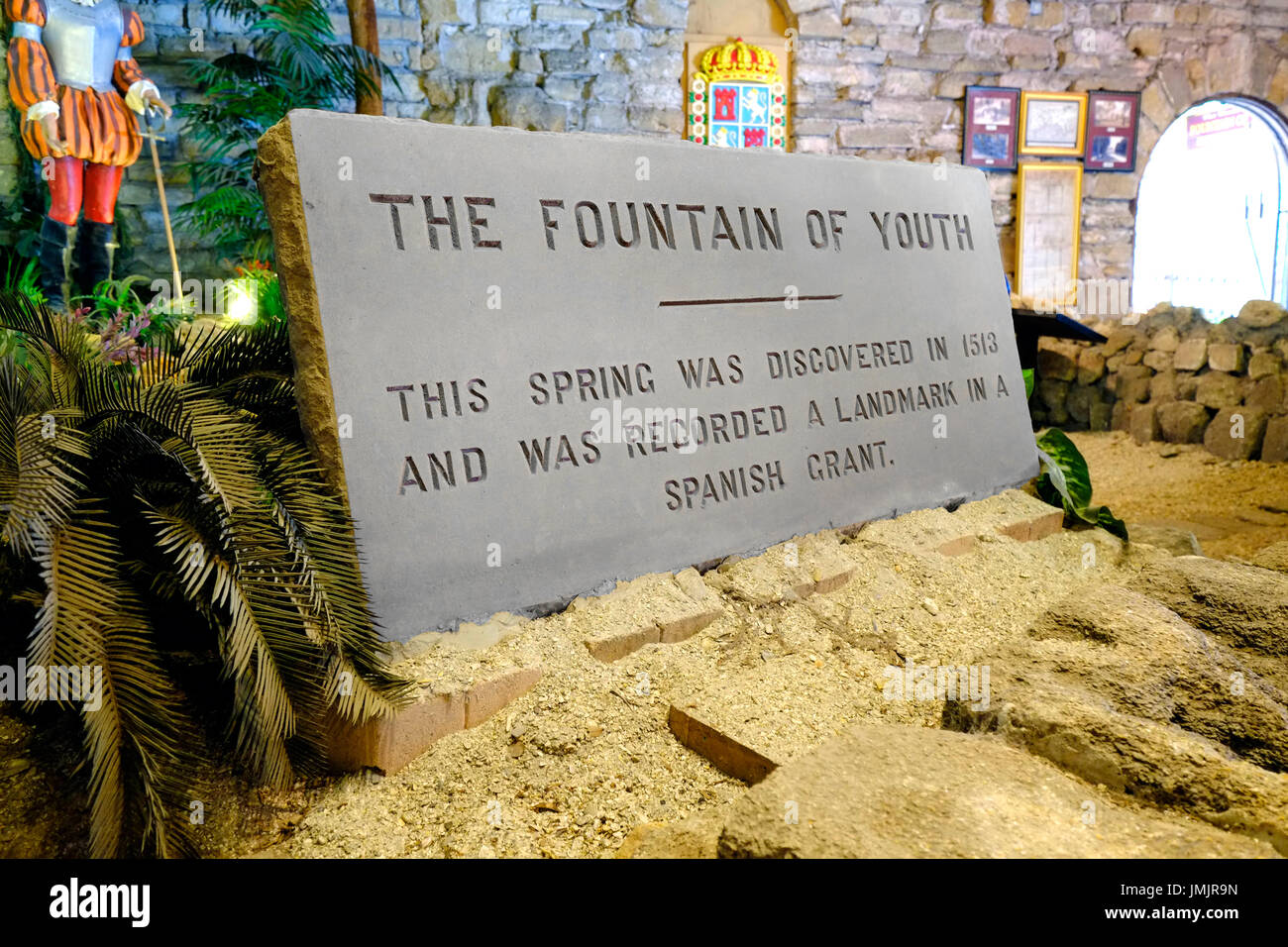 Brunnen der Jugend Park im historischen St. Augustine Florida die älteste Stadt Amerikas Stockfoto
