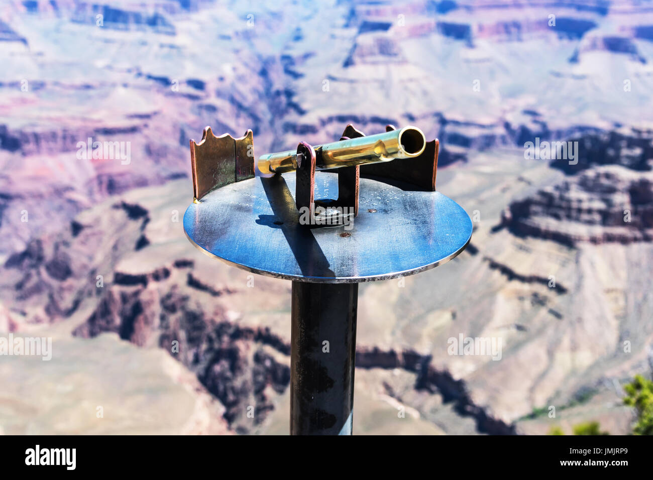 Optisches Gerät auf eine Aussichtsplattform, Grand Canyon National Park, Arizona, USA Stockfoto