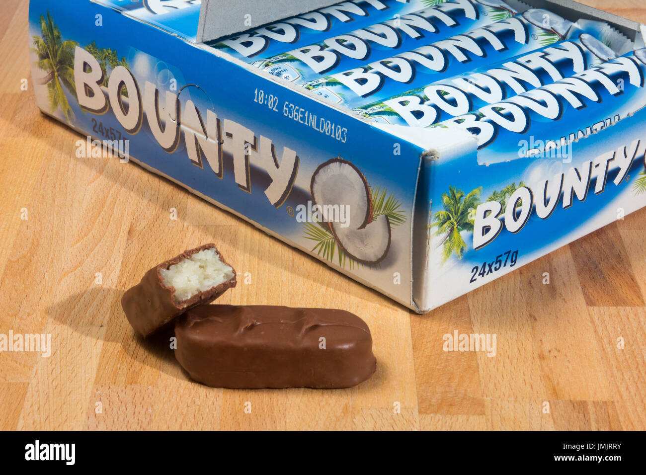 Bounty Kokos Schokolade bars Stockfoto