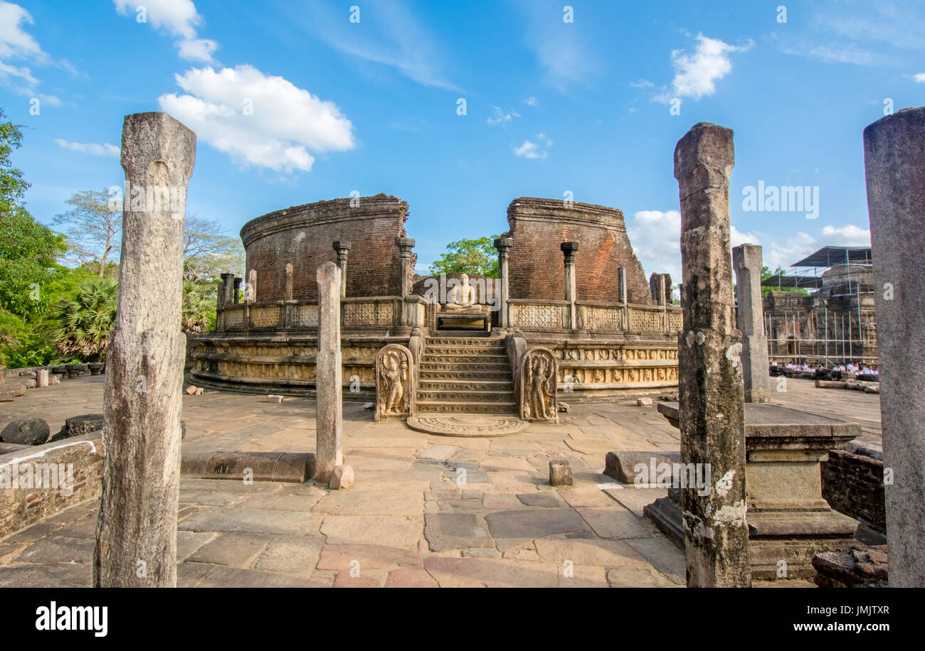 Die antiken Ruinen von Polonnaruwa, Sri Lanka Stockfoto