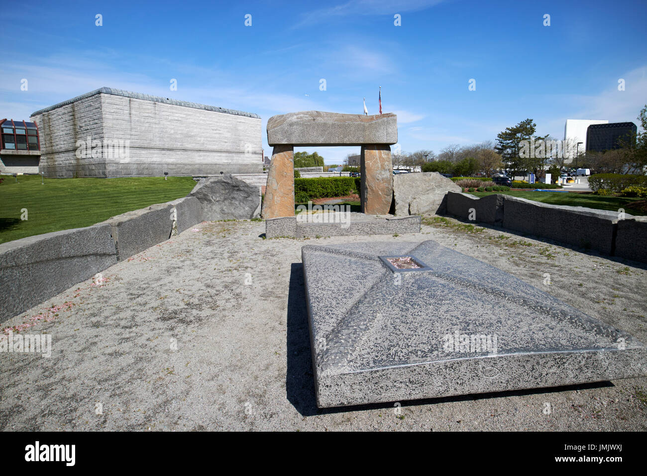 Stonehenge Bereich Gelände des Massachusetts archiviert Commonwealth-Museum und Museum Boston USA Stockfoto