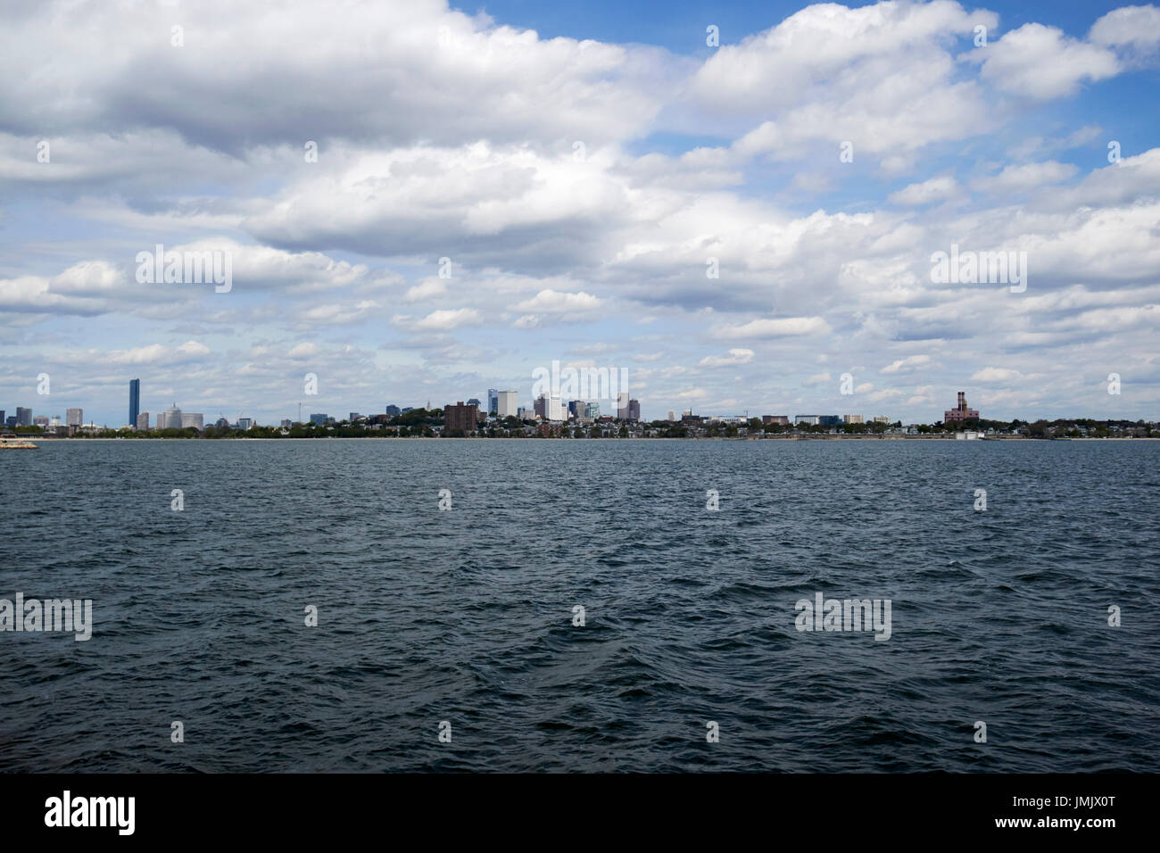 Aussicht auf South Boston von Columbia Point USA Stockfoto