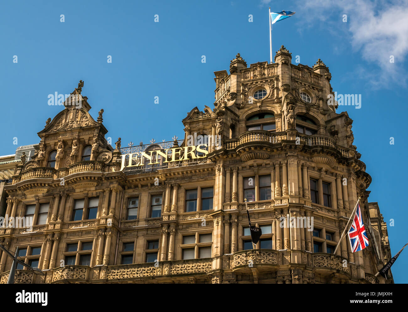 VEW der viktorianischen gotischen Architektur des Jenners-Kaufhauses von William Hamilton Beattie, Princes Street, Edinburgh, Schottland, Großbritannien Stockfoto