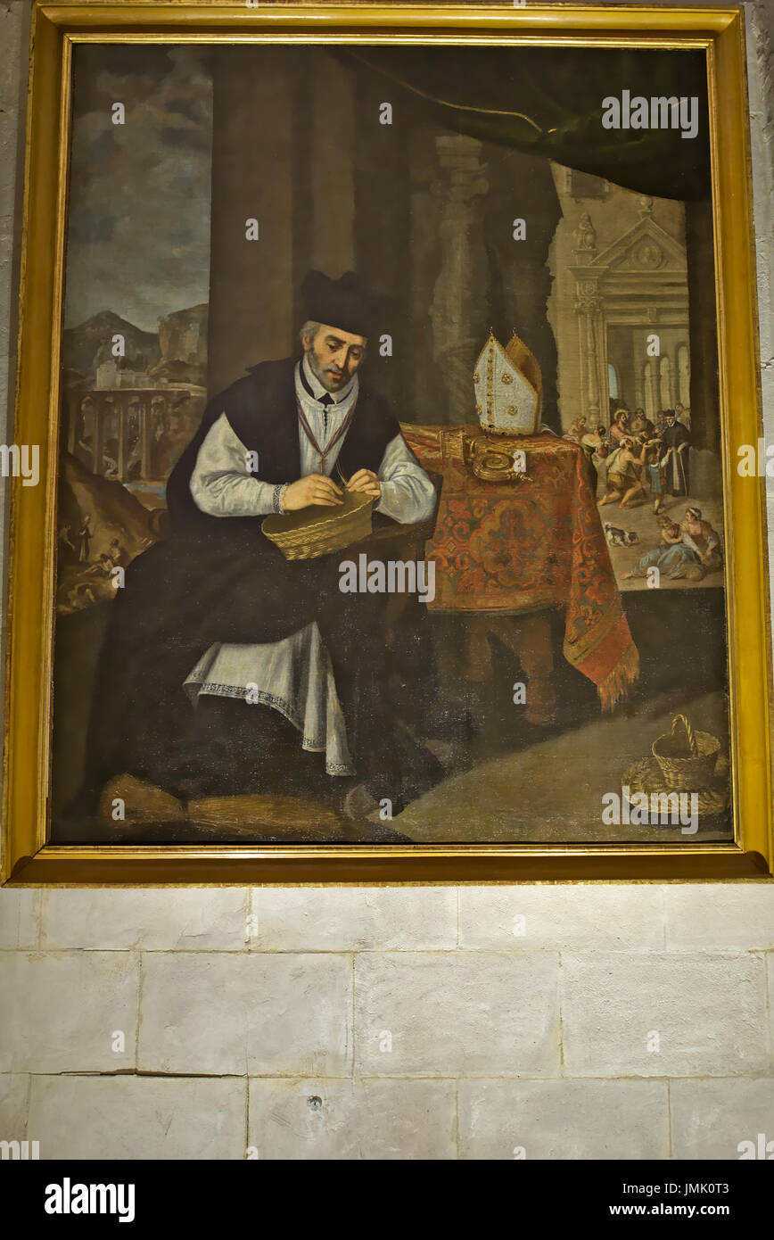 Bild von Malerei in die Kathedrale Santa Maria, in der Stadt von Cuenca, Castilla La Mancha, Spanien Stockfoto