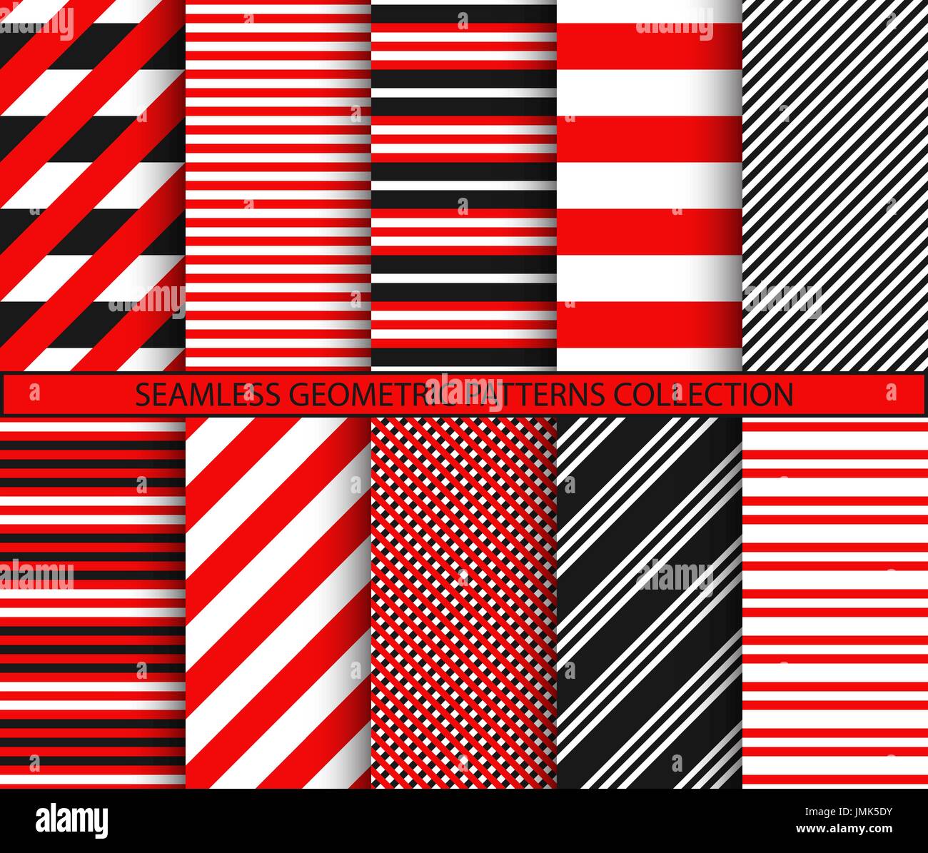 Nahtlose geometrische Muster-Kollektion Stock Vektor