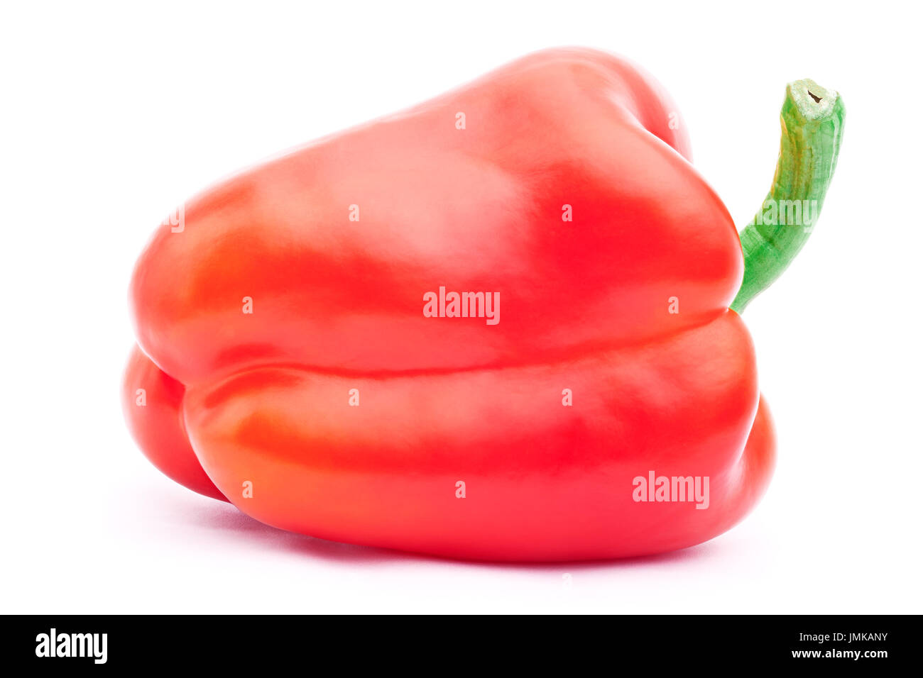 Rote Paprika auf dem weißen Hintergrund Stockfoto