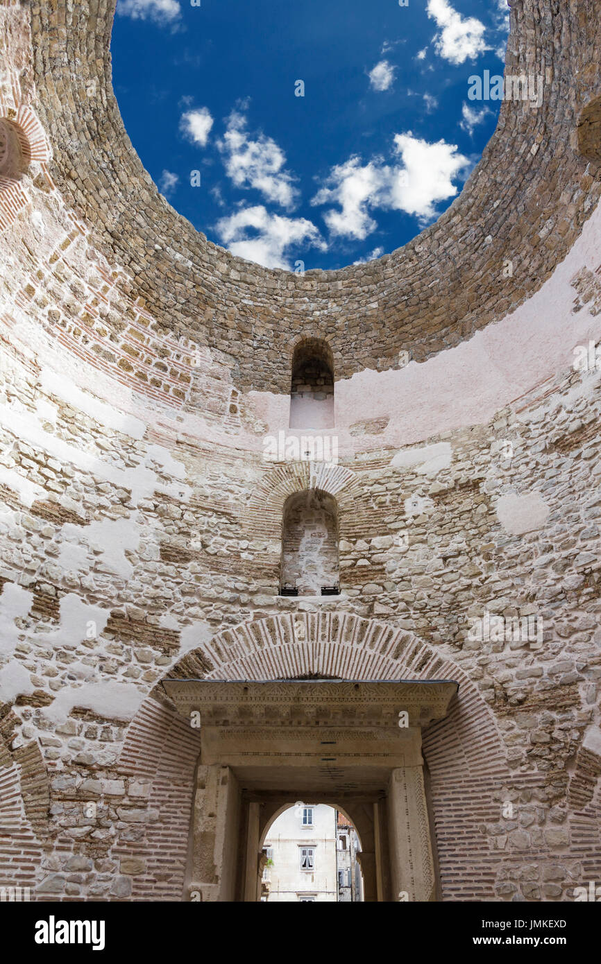 Sehenswürdigkeiten von Kroatien. Schöne Stadt Split. Kroatischen Paradies. Diokletianpalast. Stockfoto