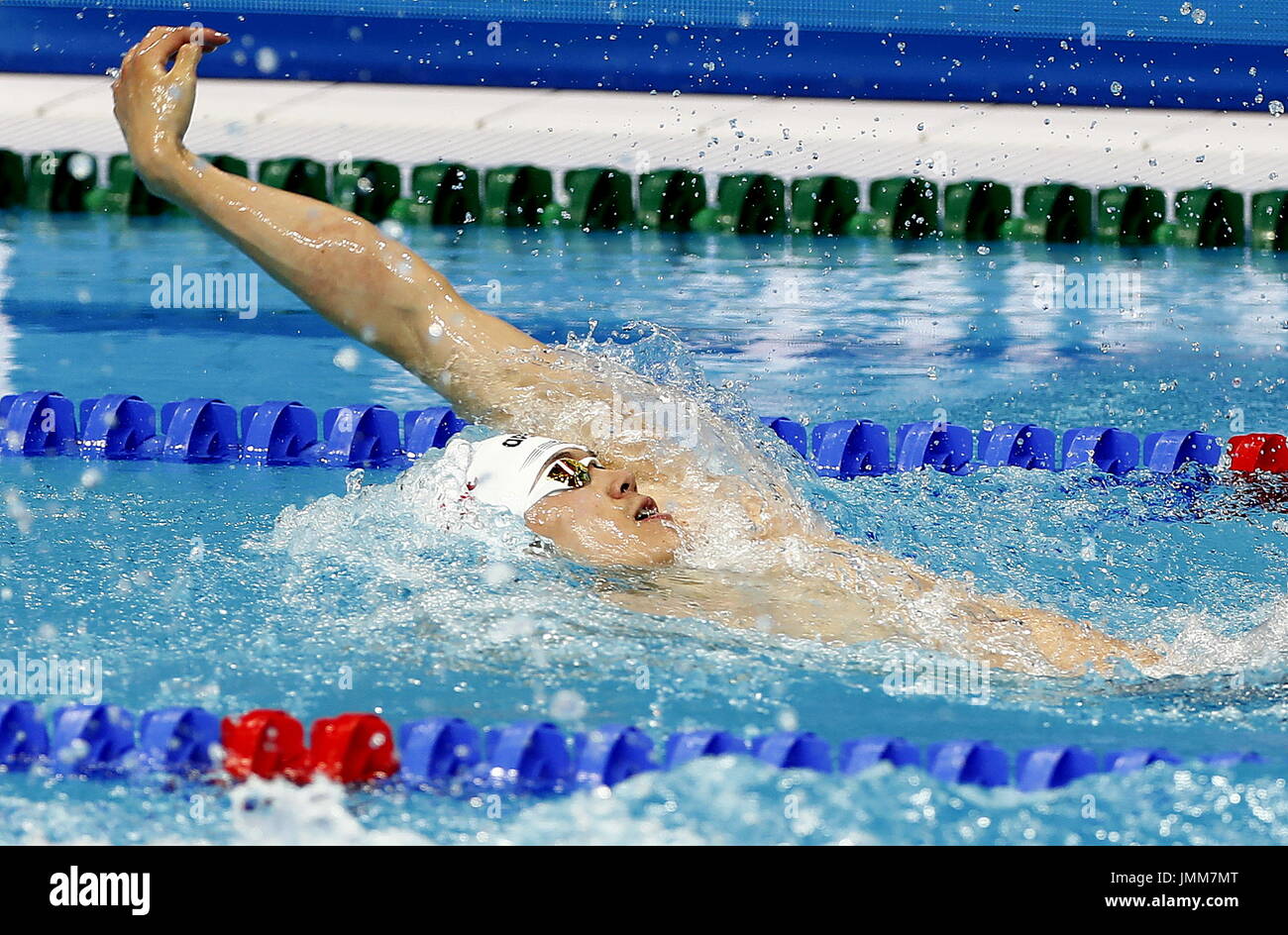 Budapest. 27. Juli 2017. Wang Shun China konkurriert, während die Männer 200m Lagen Veranstaltung bei den 17. FINA-Weltmeisterschaften in Budapest, Ungarn am 27. Juli 2017. Wang Shun gewann Bronze mit 1:56. 28. Bildnachweis: Ding Xu/Xinhua/Alamy Live-Nachrichten Stockfoto
