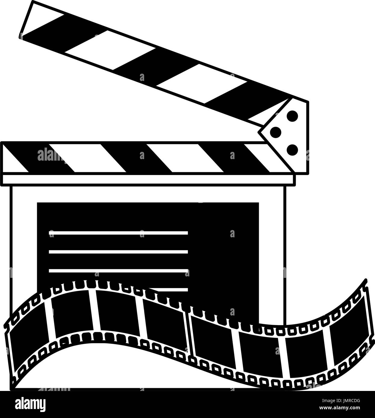 Filmklappe Film Band Symbolbild Stock Vektor