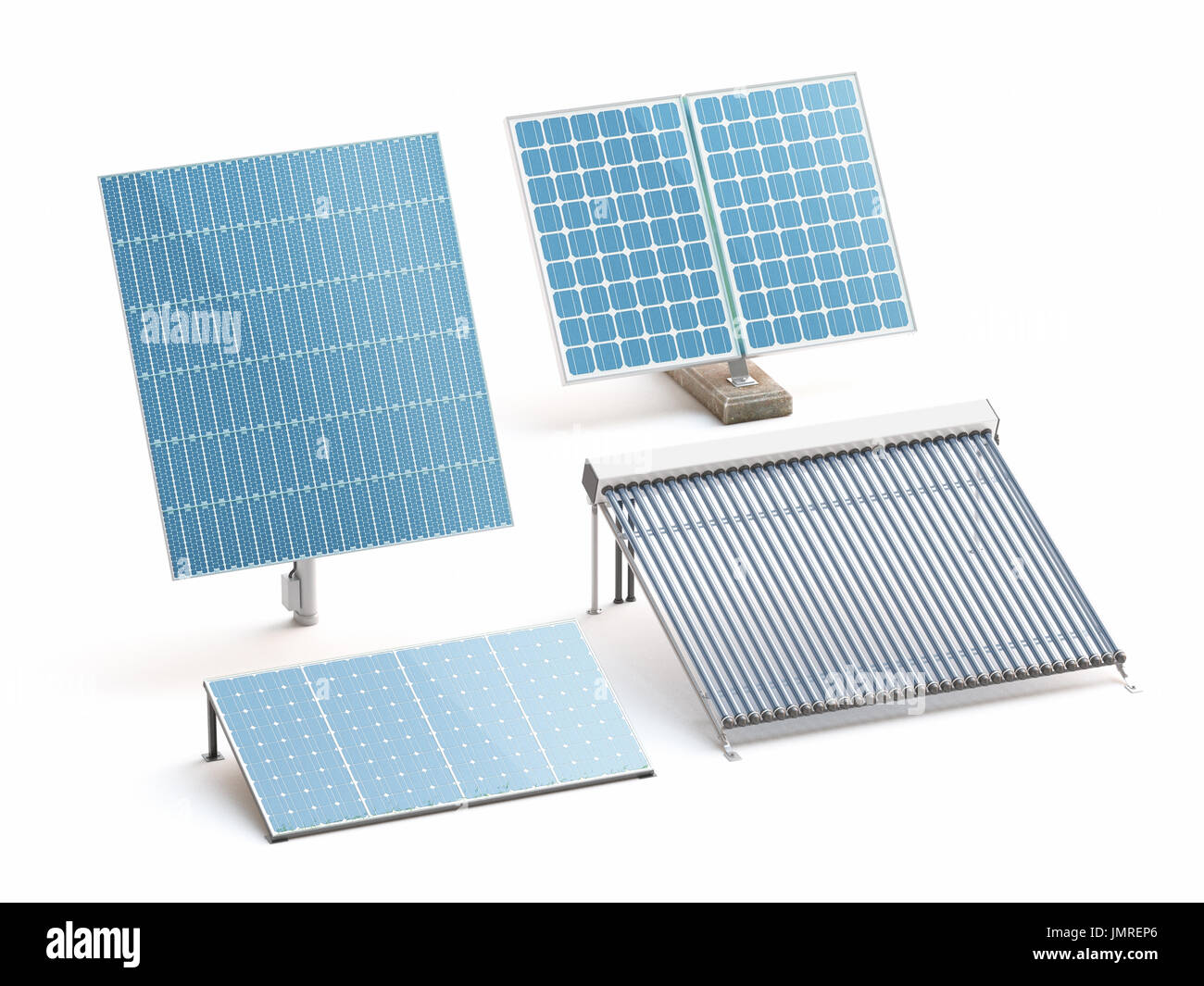 Sonnenkollektoren für alternative Energie Stockfoto