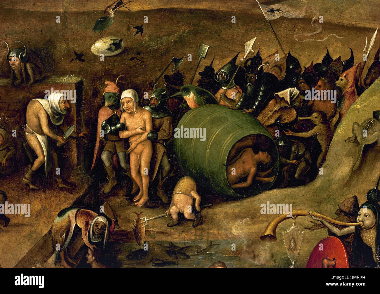 Pieter Huys (ca.1519-ca.1584). Flämischen Renaissance-Maler. Zum Teufel, 1570. Kampf der Engel, Dämonen und höllische Qualen. Prado-Museum. Madrid. Spanien. Stockfoto