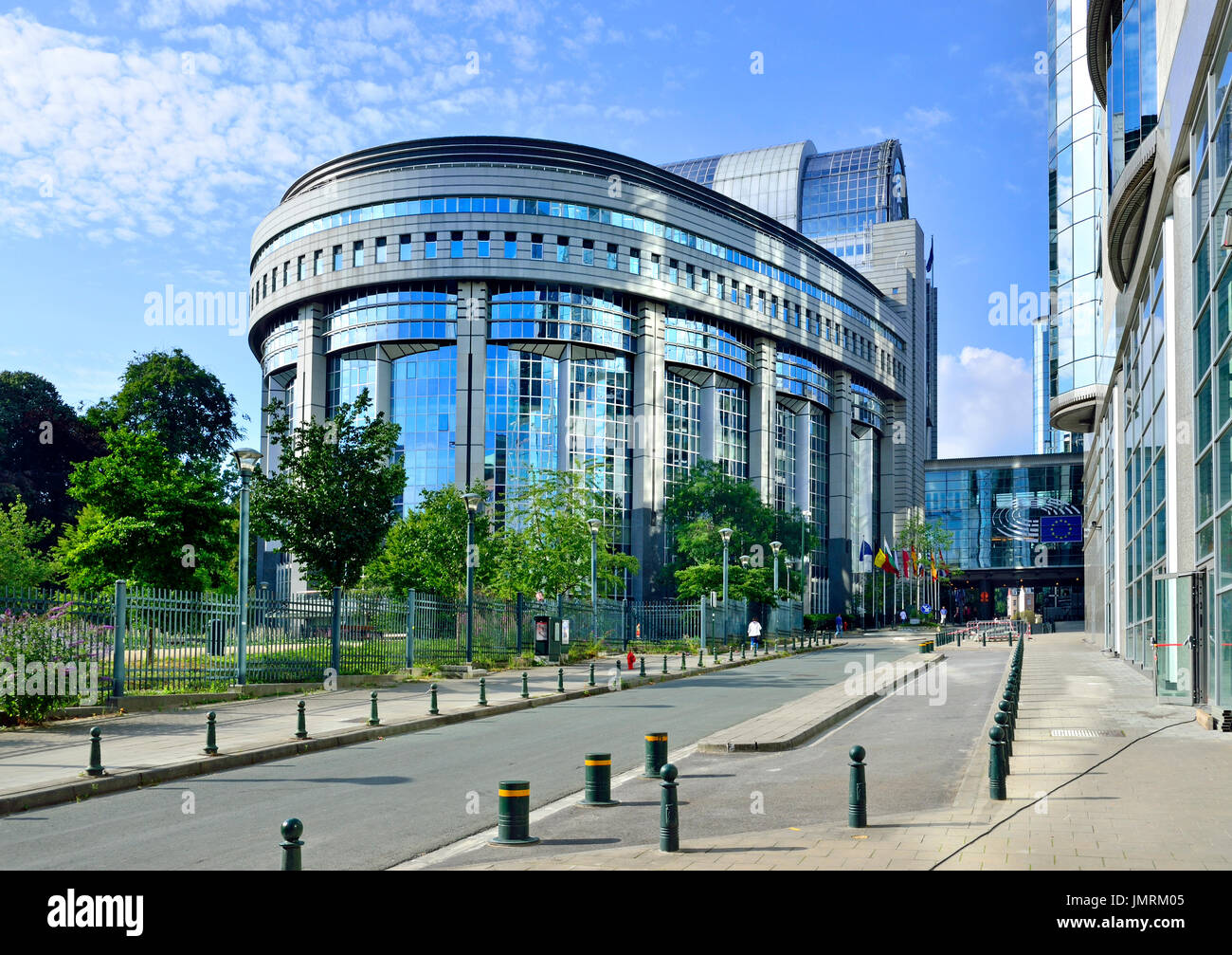 Brüssel, Belgien. Gebäude des Europäischen Parlaments Stockfoto