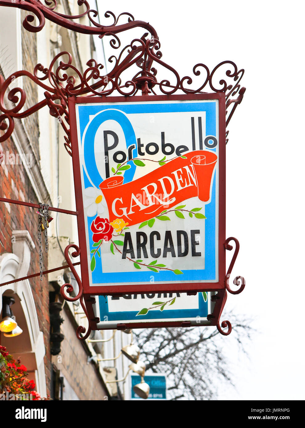 Portobello Garten Arcade Italienisches Restaurant Stockfotos und