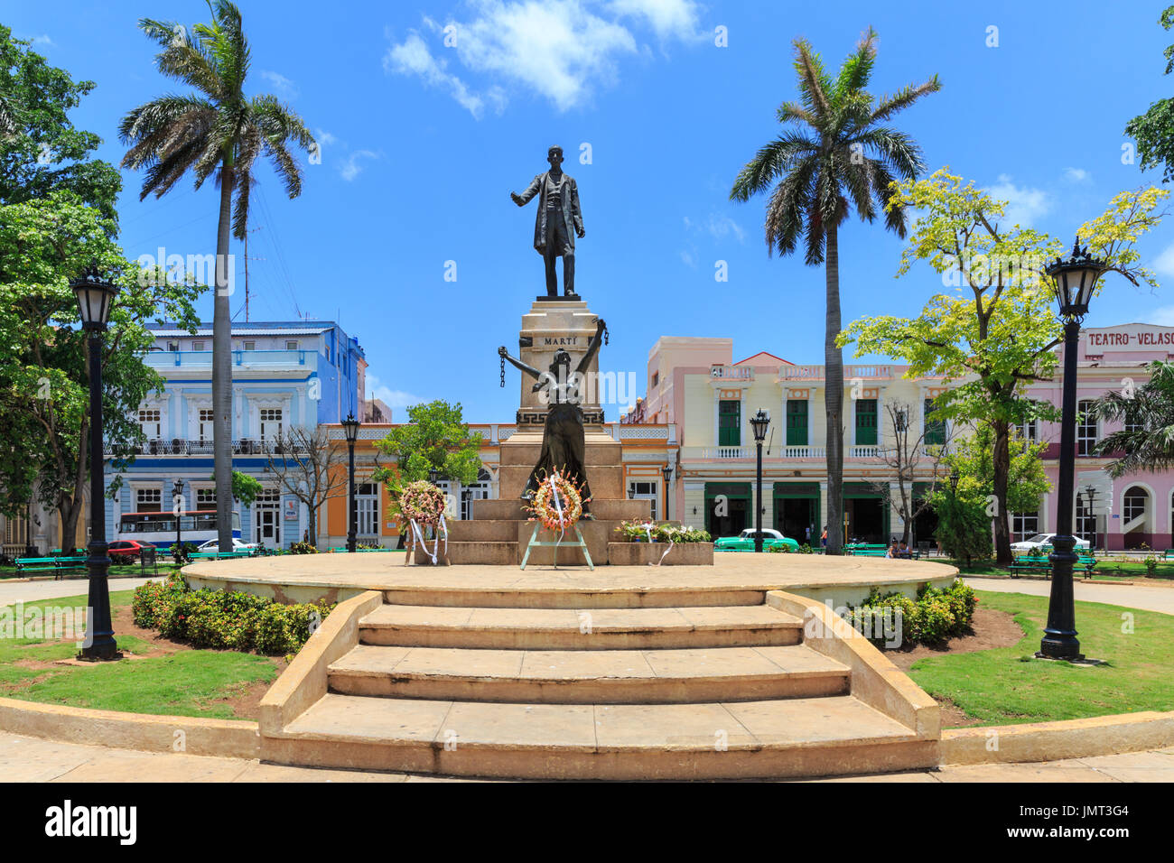 José Martí-Denkmal, Denkmal Freiheitsstatue im Parque de Liberdad, Matanzas, Kuba Stockfoto