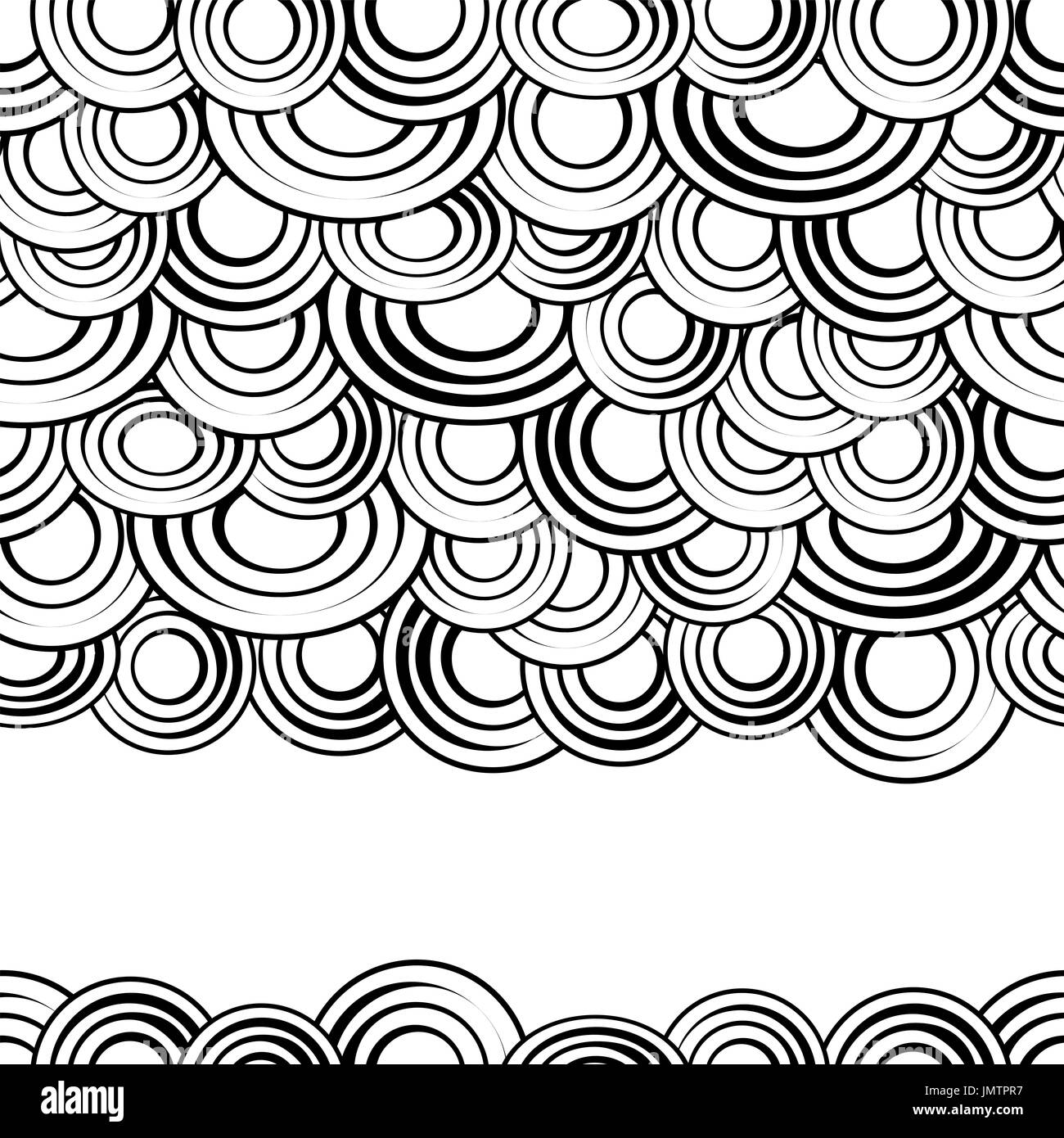 Schwarz Weiß Kreise Nahtloses Muster Hintergrund Monochrome