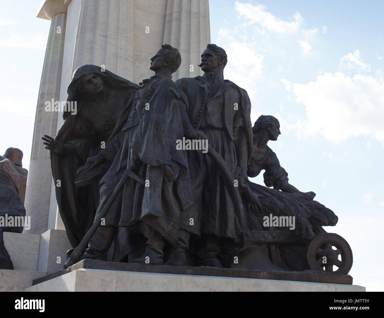 István Tisza Statue Closeup am Parlamentsgebäude, Budapest, Ungarn, EU Stockfoto
