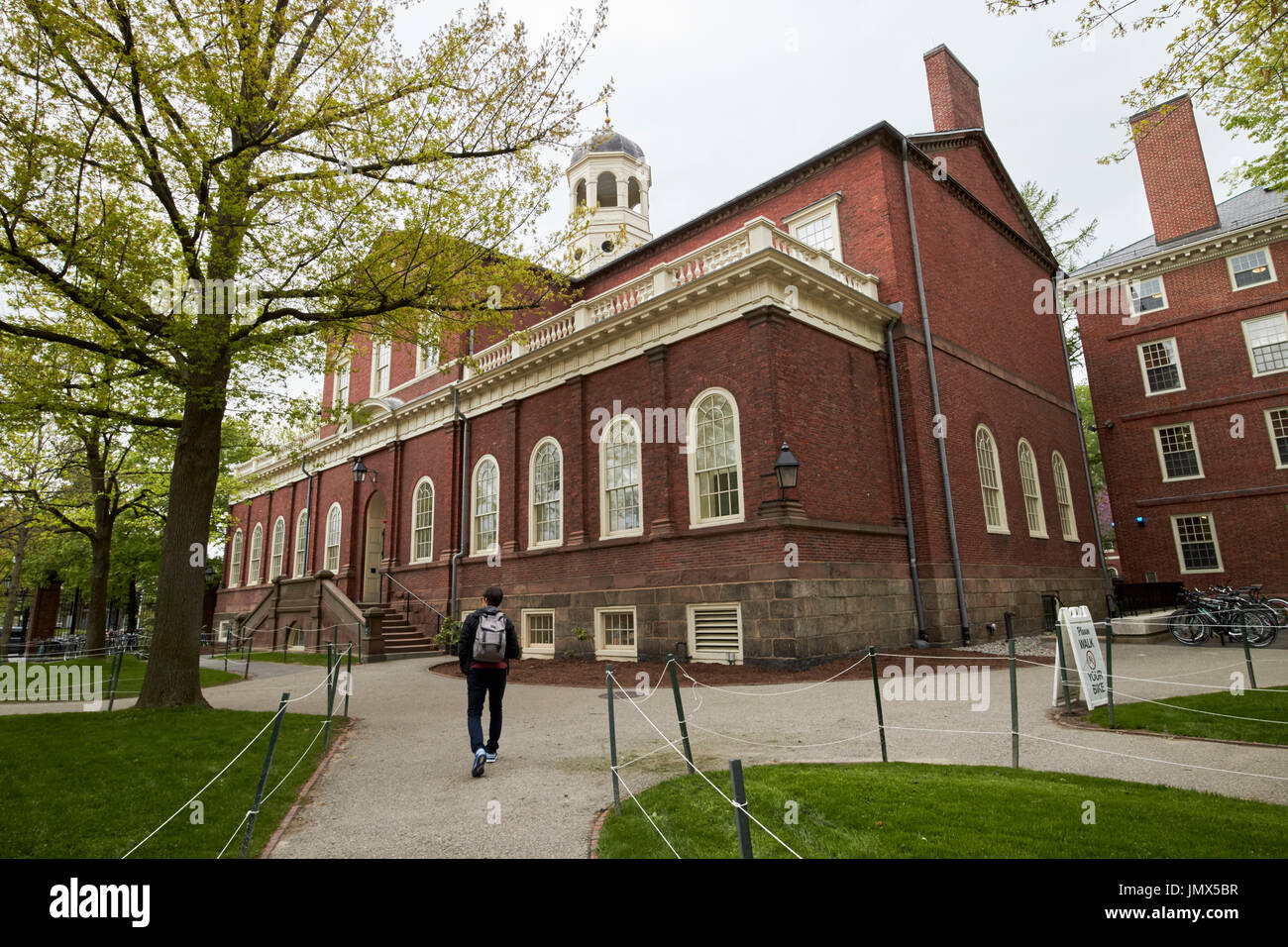 Harvard-Halle Harvard Universität Boston USA Stockfoto