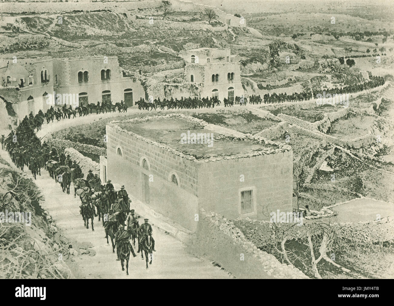 Australische Licht Pferd auf der Durchreise Bethlehem auf dem Weg nach Jericho, 1917 erfassen Stockfoto