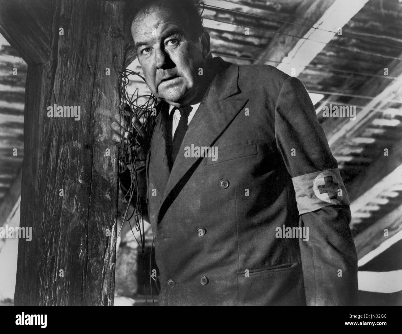 Broderick Crawford, am Set des Films, "Square of Violence", MGM, 1963 Stockfoto