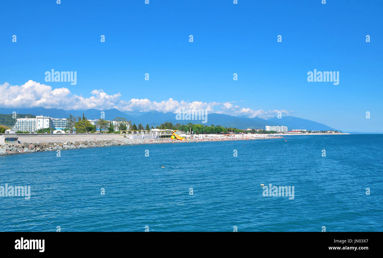 Strand in Sotschi. Russland Stockfoto