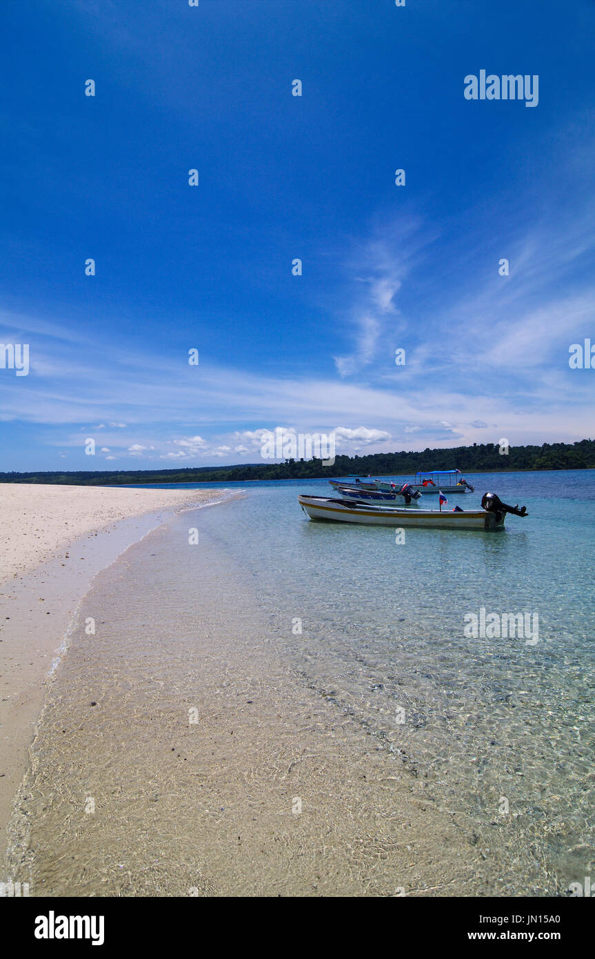 Strandszenen aus Insel Coiba national Naturpark in Panama Stockfoto