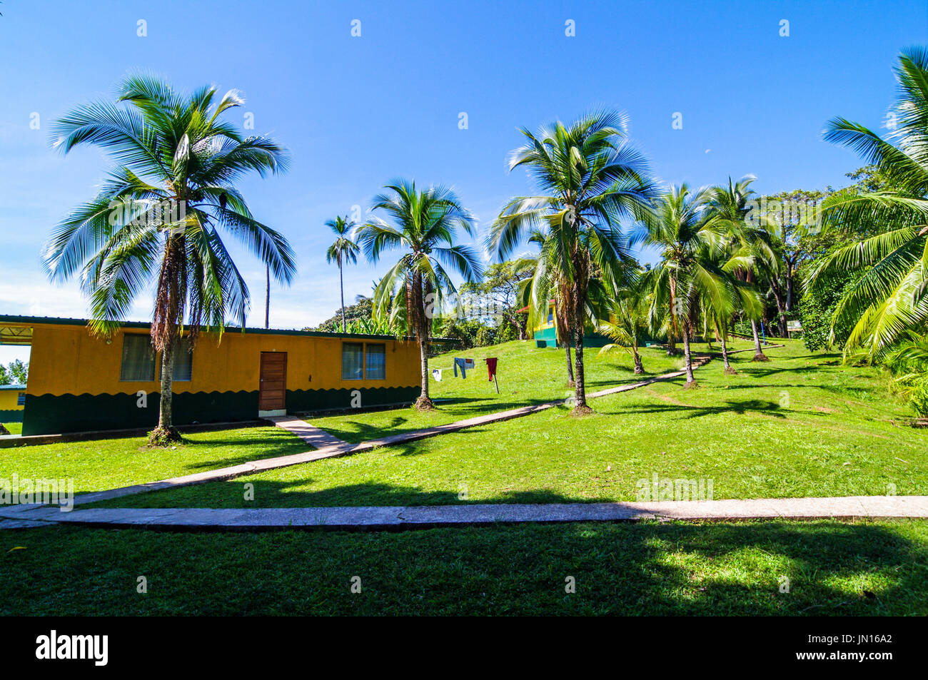 Housing Lodge auf Coiba Insel nationaler Naturpark in Panama Stockfoto