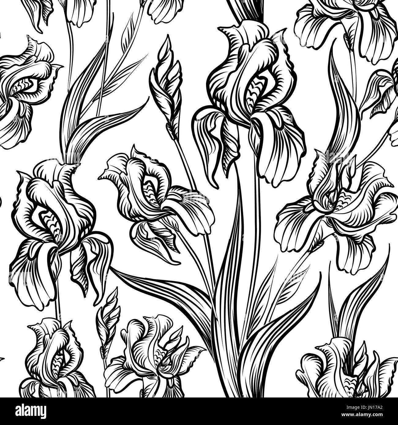 Nahtlose Blumenmuster. Blumen Hintergrund. Floral nahtlose Textur mit Blumen. Stockfoto