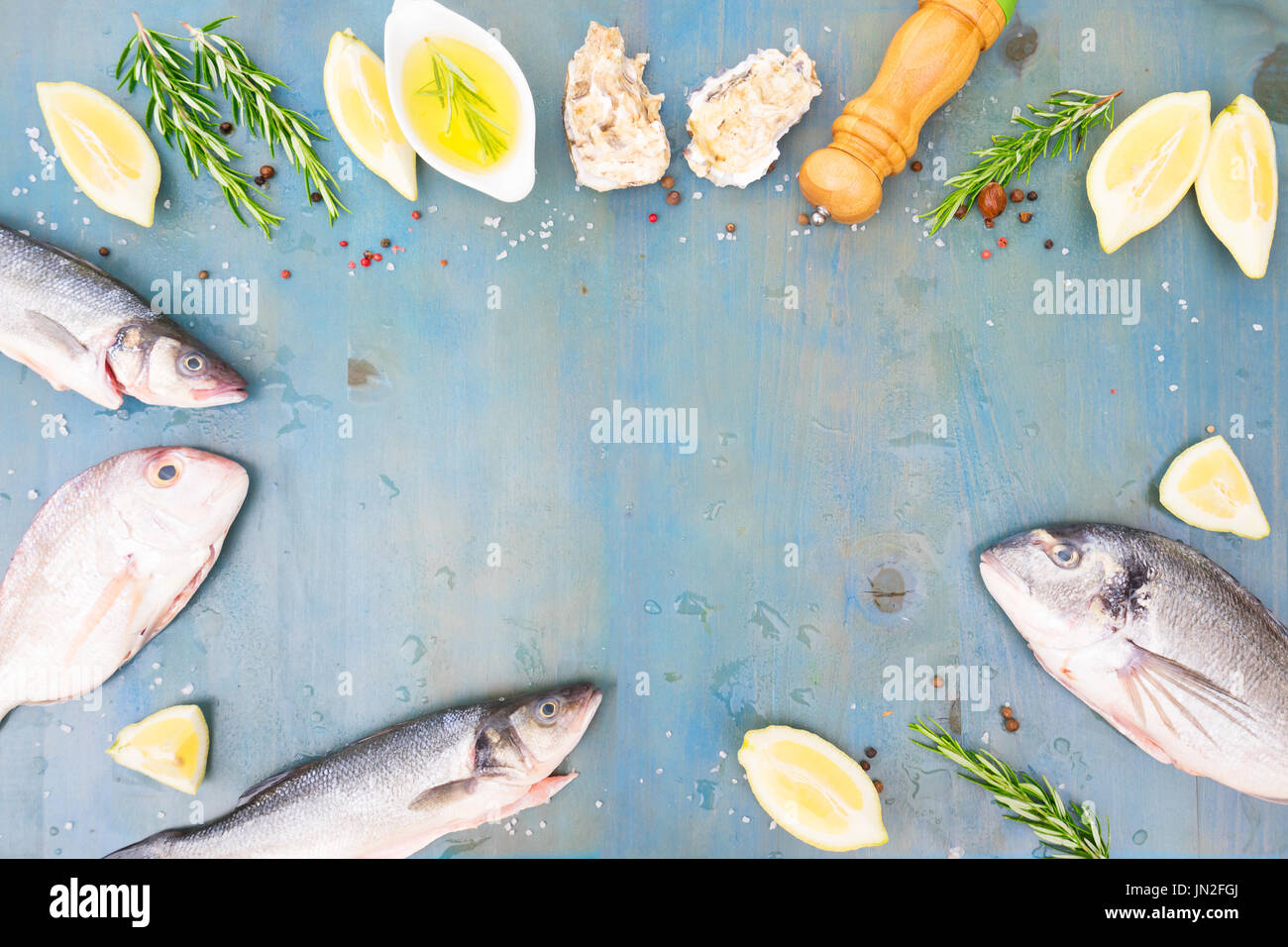 frischen Fisch Vorbereitung Stockfoto
