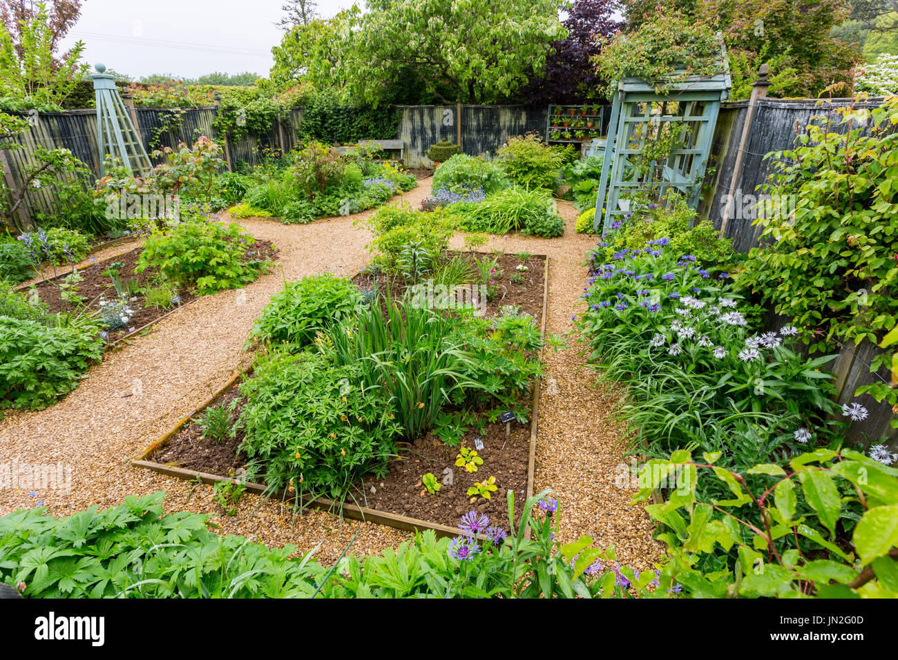 Der Handwerkers-Cottage-Garten in Barnsdale Gärten wo die späten Geoff Hamilton "Gärtner-Welt" für die BBC nr Oakham, Rutland, England, UK gedreht Stockfoto