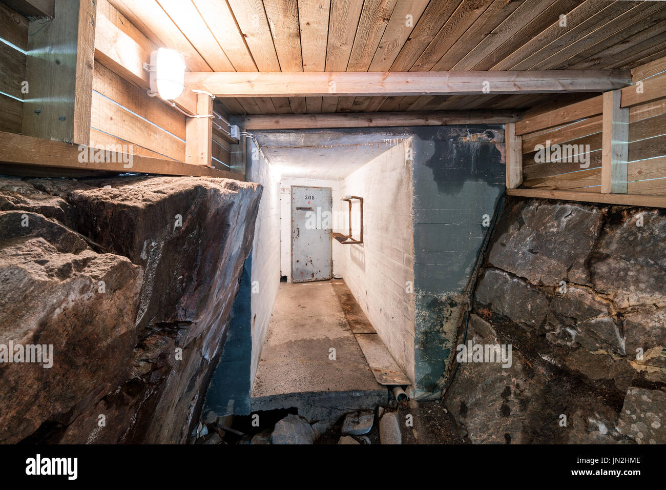 Alten Militärgebäude in Isosaari Insel, Helsinki, Finnland, Europa, EU Stockfoto