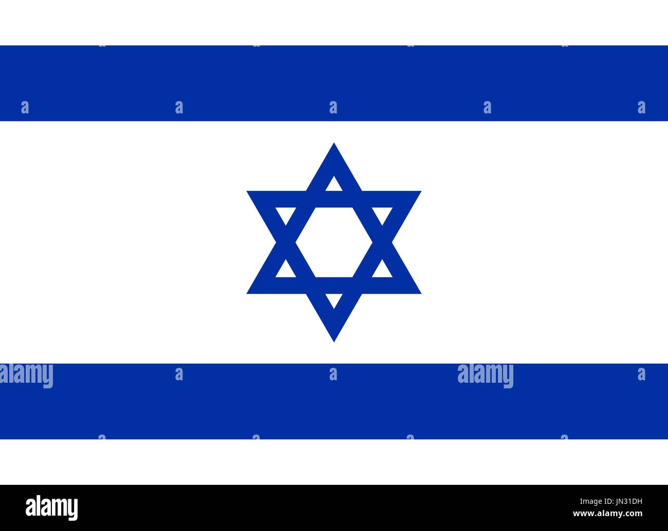 Flagge entwerfen. Israelische Flagge auf dem weißen Hintergrund isoliert flache Layout für Ihre Entwürfe. Vektor-Illustration. Stock Vektor