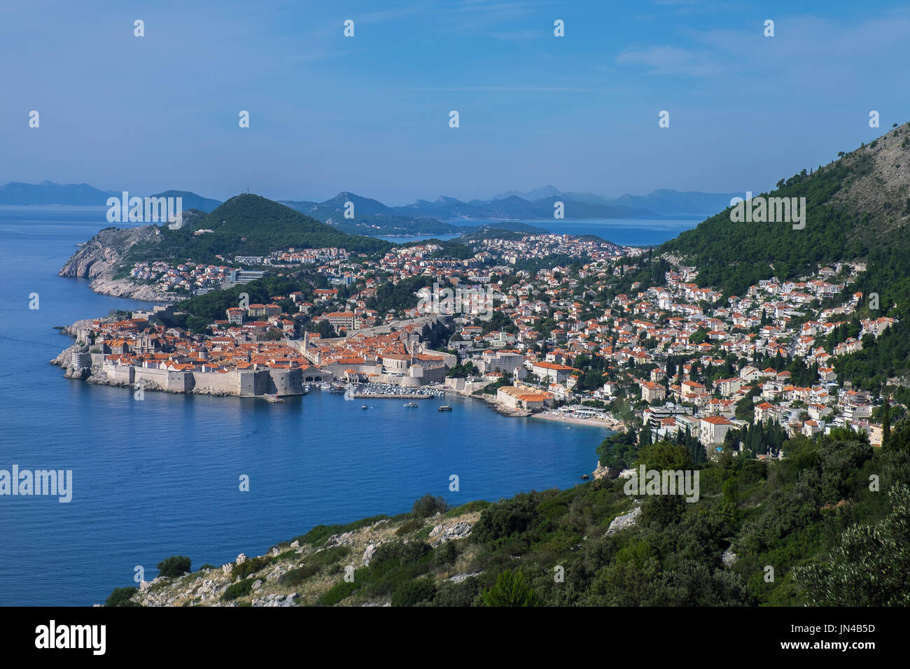 Blick auf die Altstadt von Dubrovnik - Kroatien Stockfoto