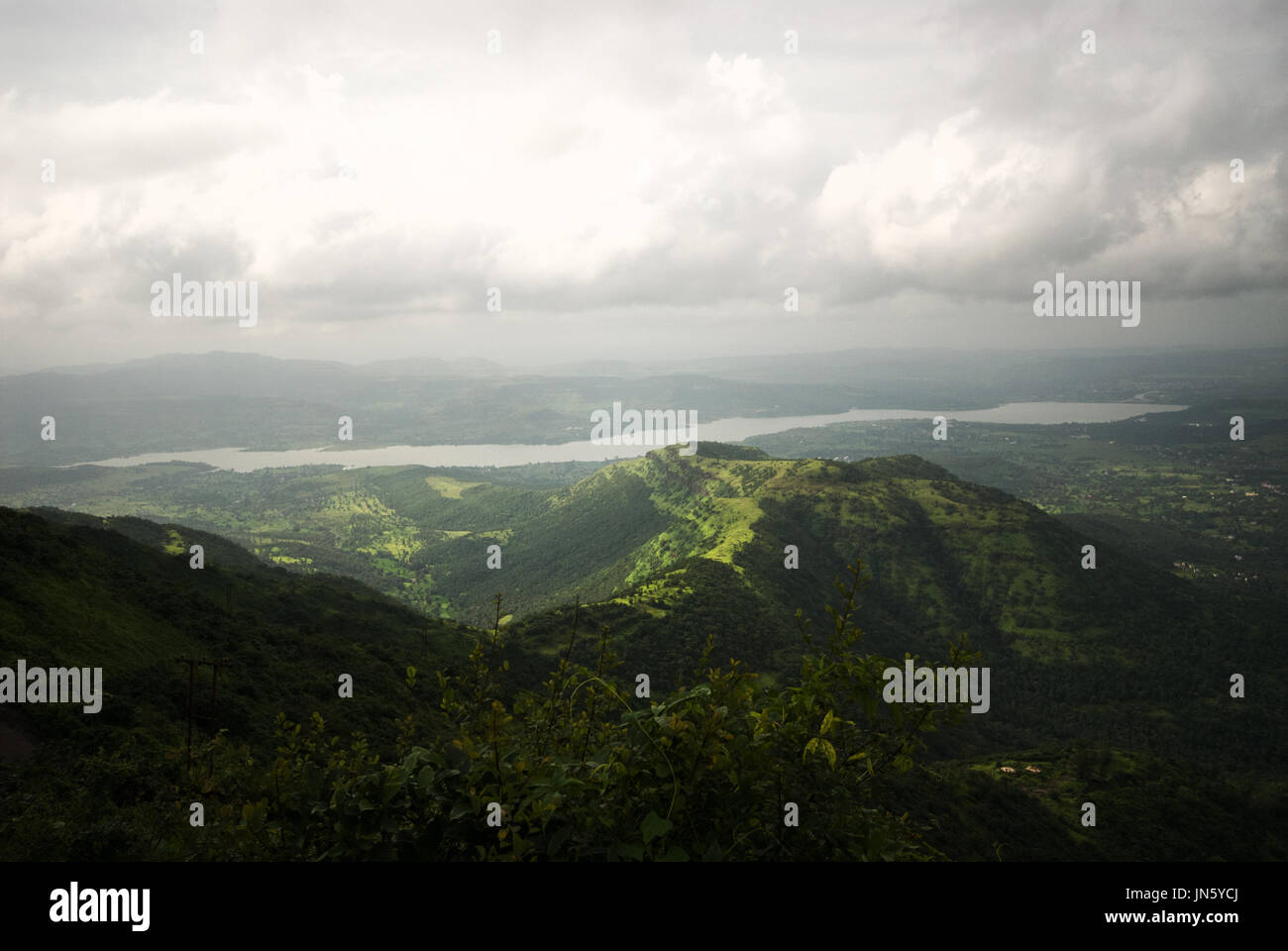 Blick vom Sahyadri Fort Stockfoto