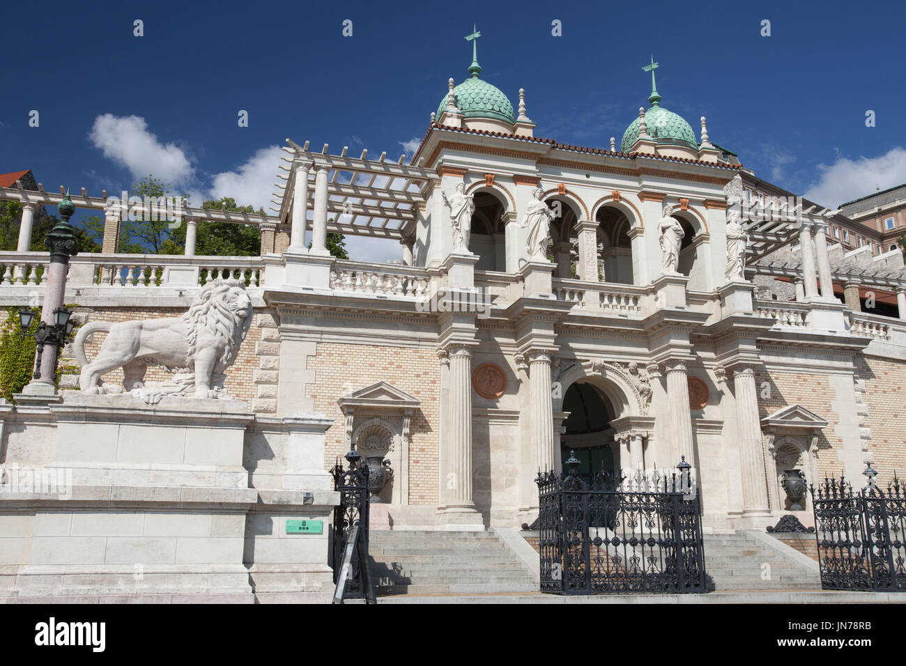 Die untere Stufe Eingang Budaer Burg in Budapest. Ungarn Stockfoto