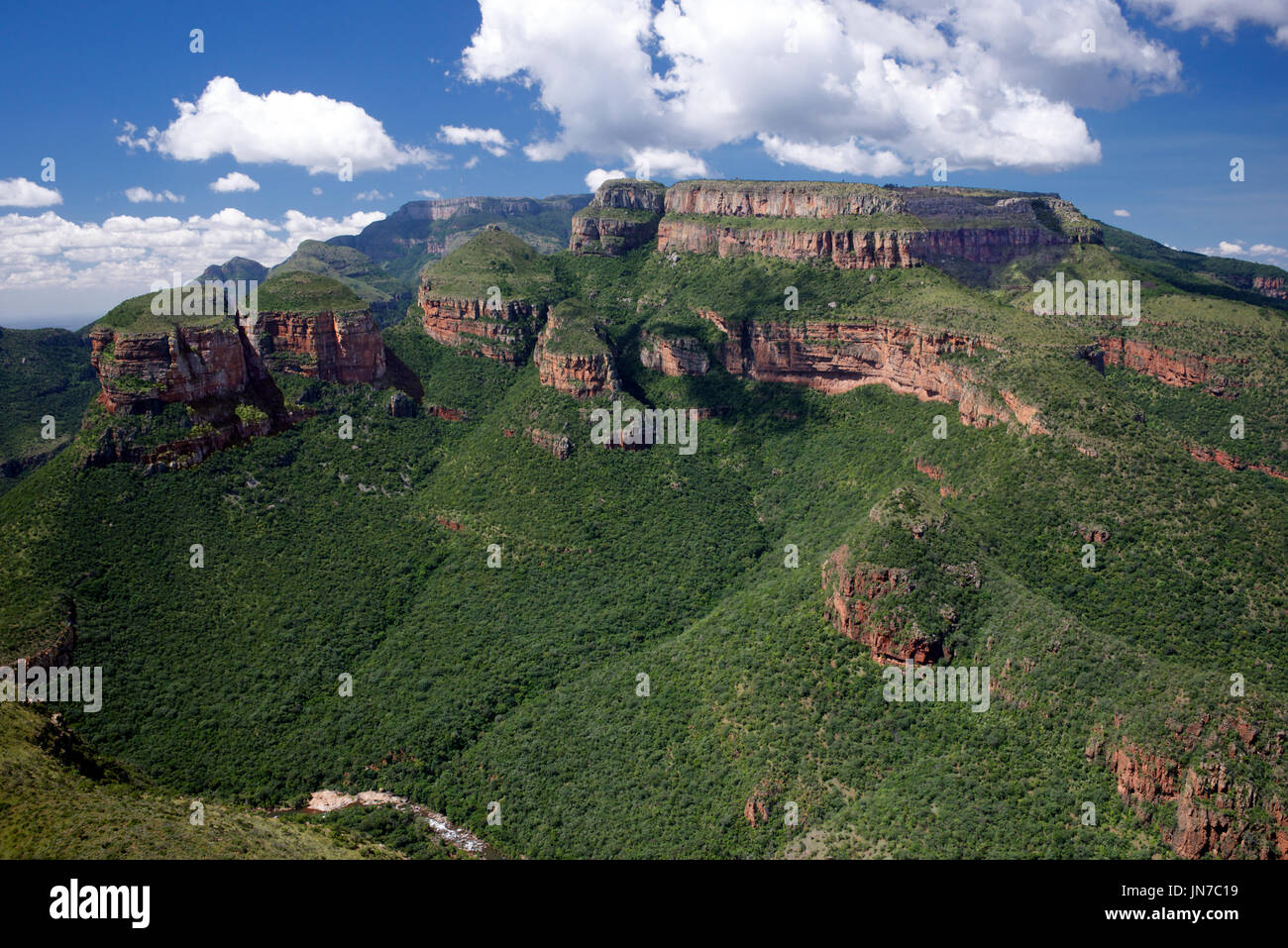 Landschaft drei Rondavels Blyde River Canyon Mpumalanga Südafrika Stockfoto