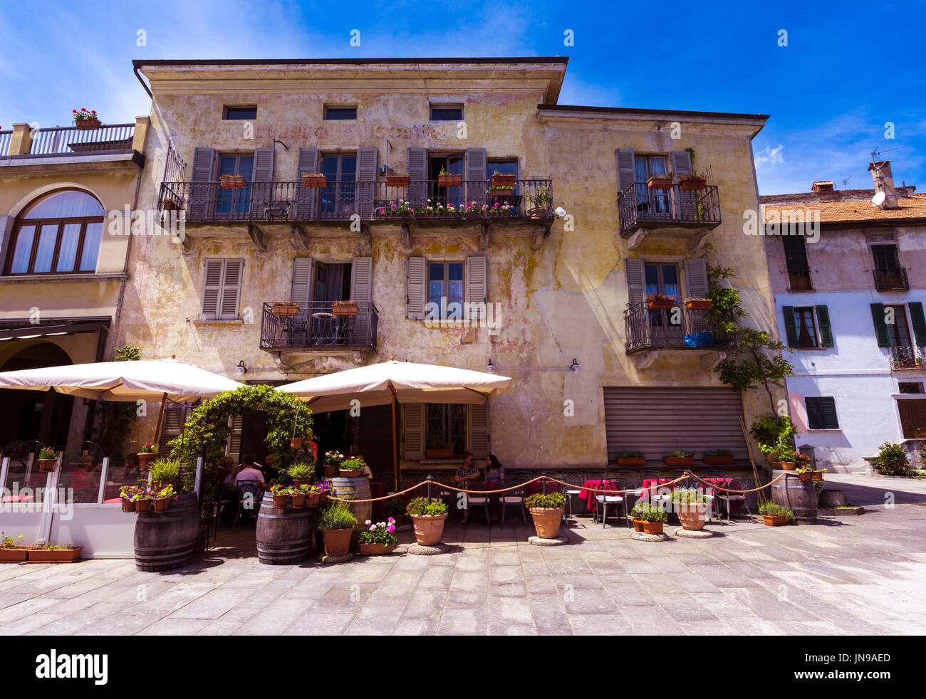 Malerisches Haus An Der Uferpromenade Von Cannobio Lago Maggiore