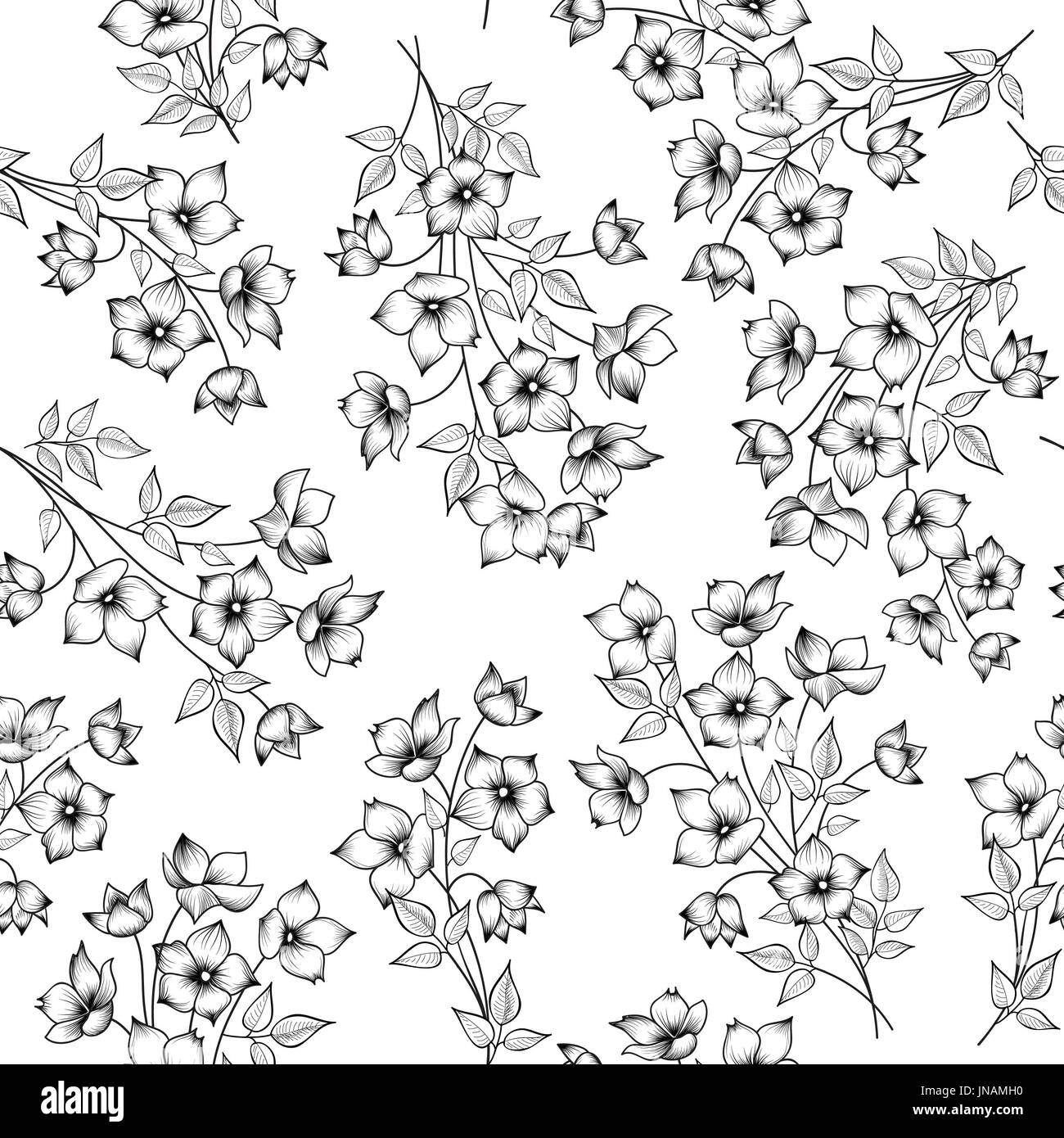 Nahtlose Blumenmuster. Blumen Hintergrund. Floral nahtlose Textur mit Blumen. Stockfoto