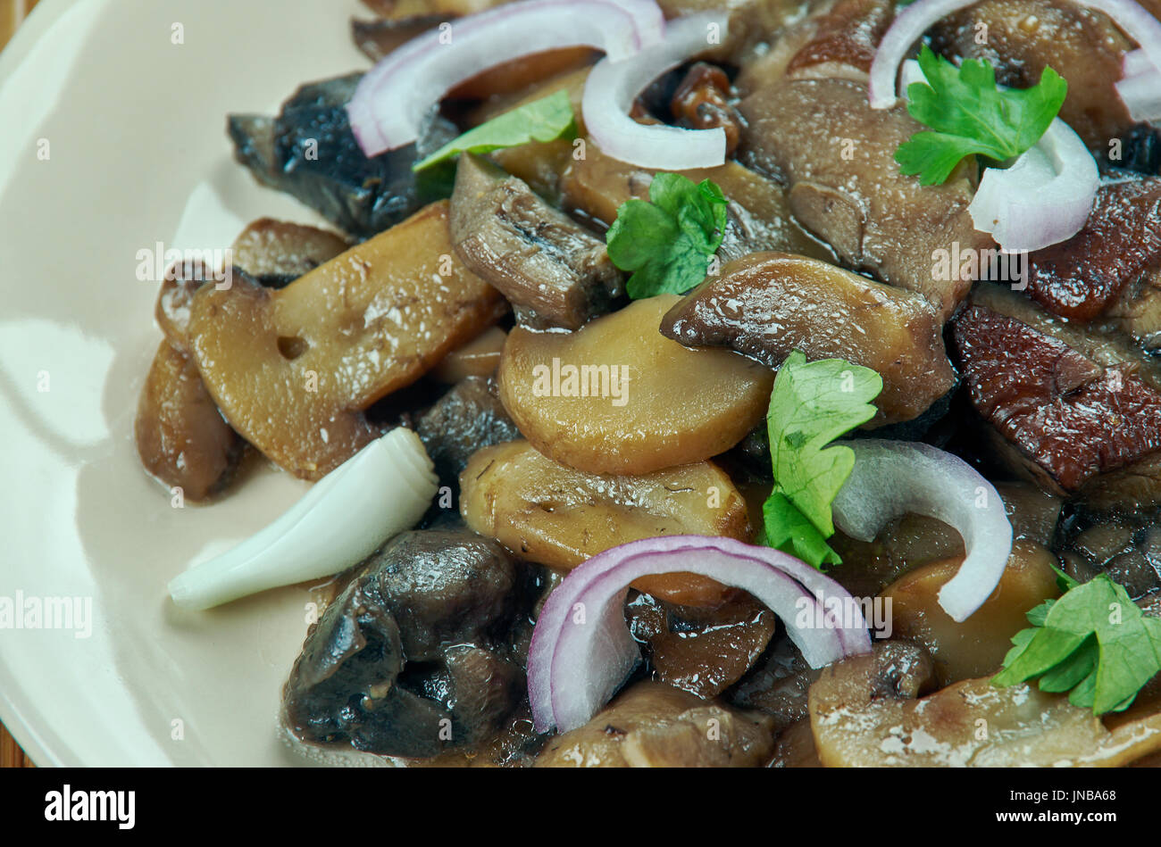 Khorescht-e Qarch - Pilz iranischen Cooking.Persian Küche Stockfoto