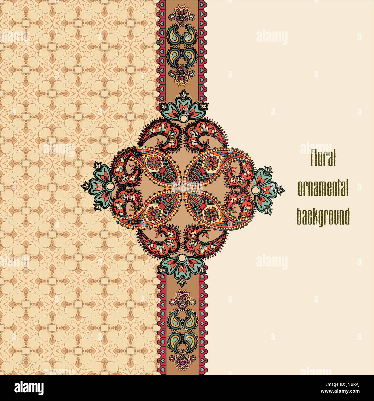 Abstrakt floral nahtlose Muster. Geometrische Ornamente Hintergrund. Orientalische ethnischen Islam, arabische, indische Mandala Design Element. Gedeihen ornament Bor Stockfoto