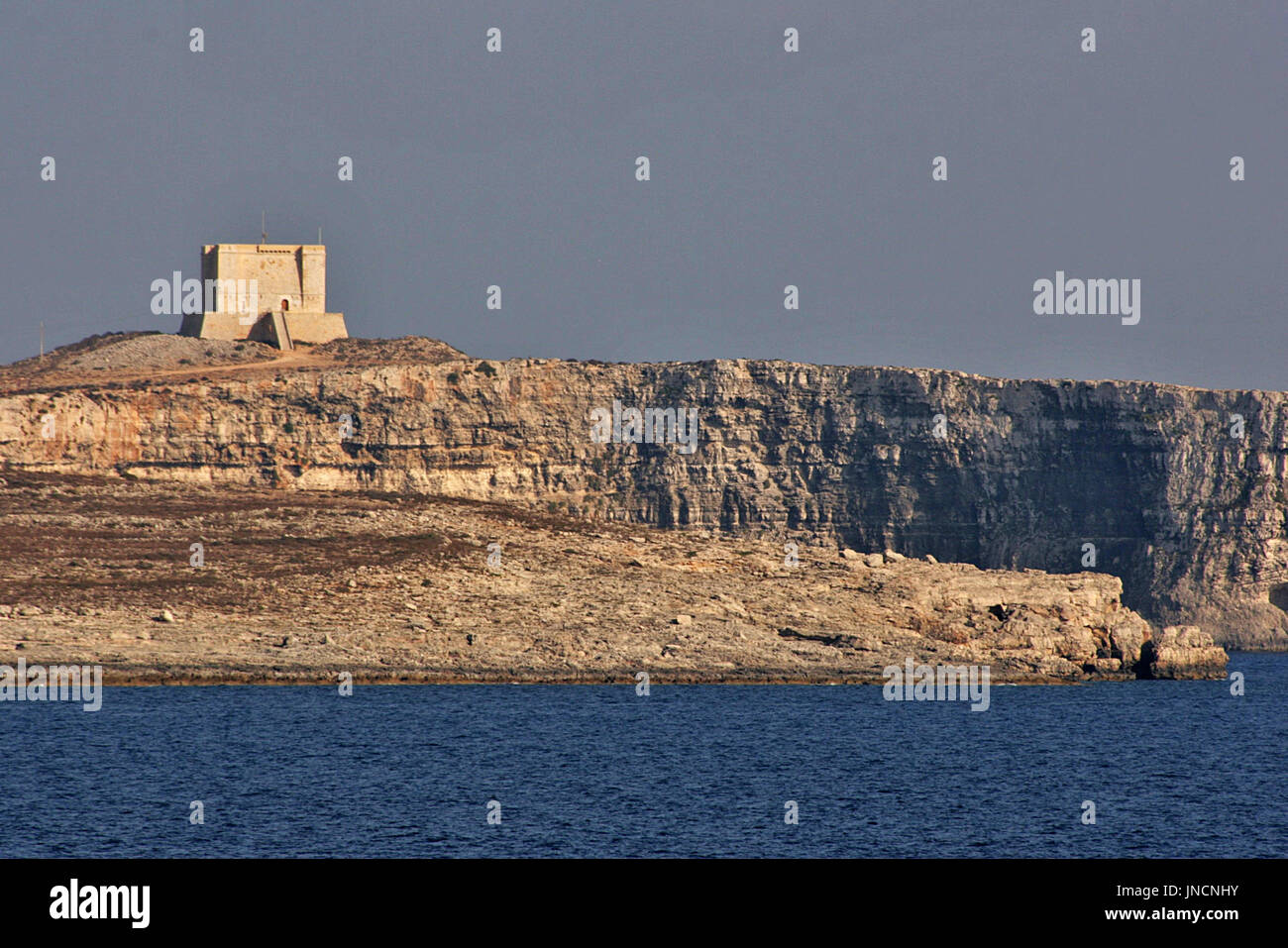 Armier Turm auf der Insel Comino, Malta Stockfoto